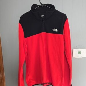 The North Face Men's Zip-Up in Red and Black